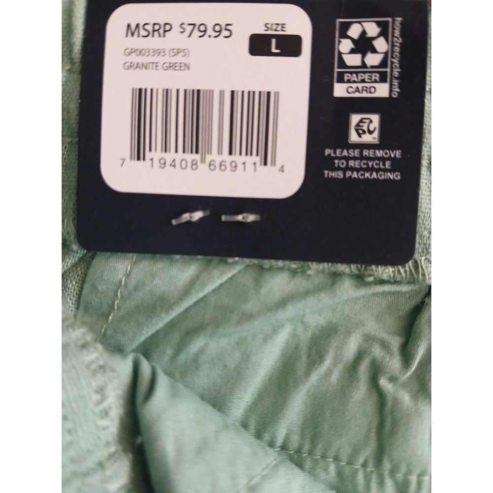 GAP Linen Pull-On Pants Sage Green Wide Leg Drawstring Trousers Large NEW - Picture 9 of 10